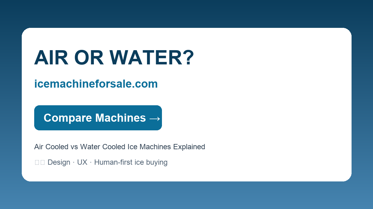 Air Cooled vs Water Cooled Ice Machines Explained — AIR OR WATER? | icemachineforsale.com