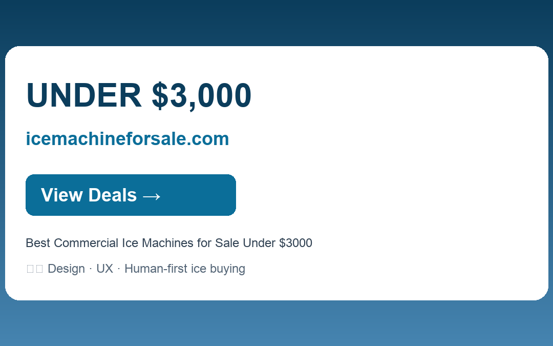 Best Commercial Ice Machines for Sale Under $3000 — UNDER $3,000 | icemachineforsale.com