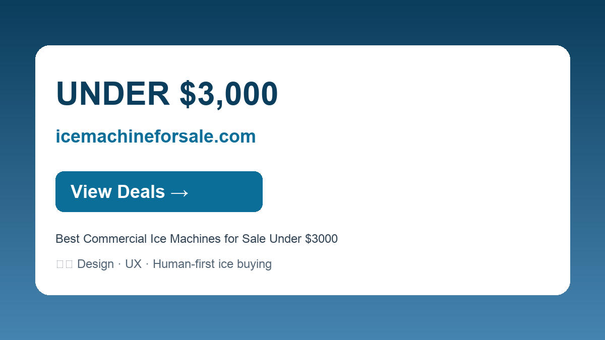 Best Commercial Ice Machines for Sale Under $3000 — UNDER $3,000 | icemachineforsale.com