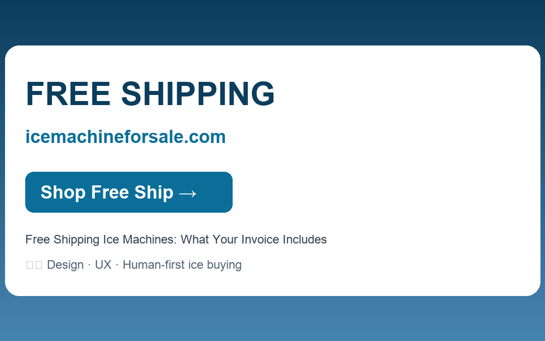 Free Shipping Ice Machines: What Your Invoice Includes — FREE SHIPPING | icemachineforsale.com