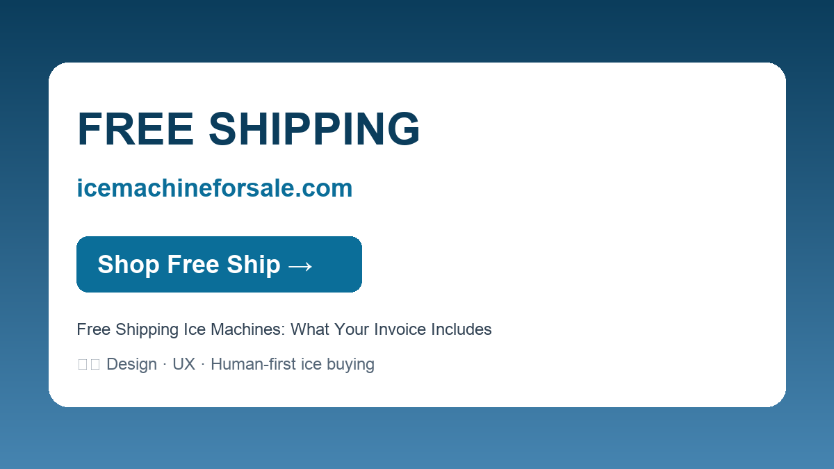 Free Shipping Ice Machines: What Your Invoice Includes — FREE SHIPPING | icemachineforsale.com